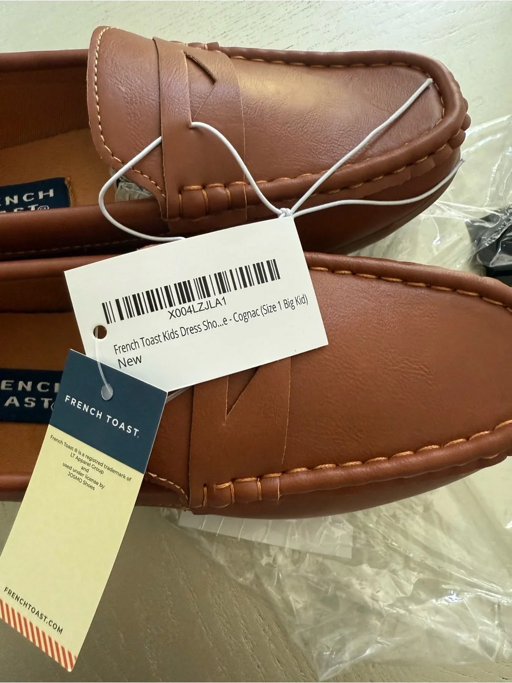 French Toast Tan Penny Loafer Slip-Ons for kids